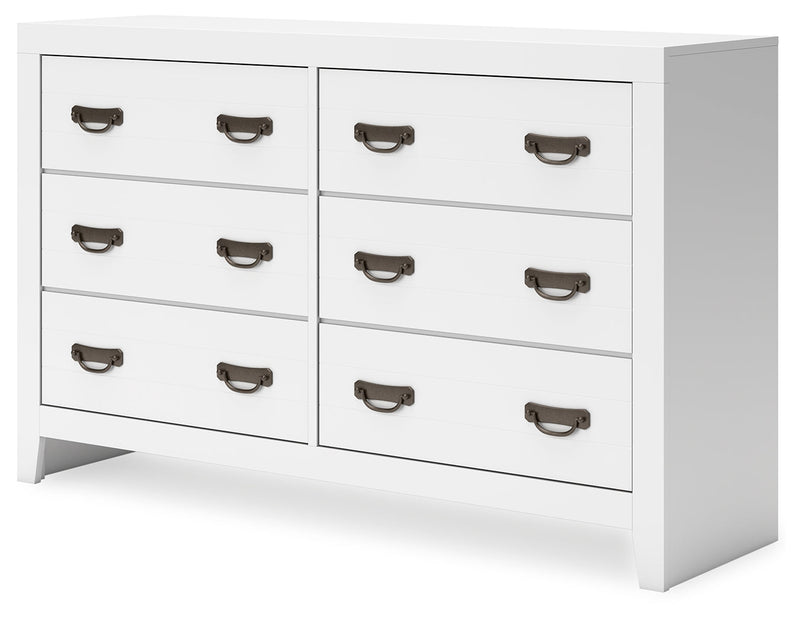 Binterglen California King Panel Bed with Dresser in White - PKG016715