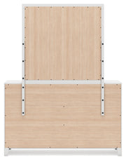 Binterglen California King Panel Bed with Mirrored Dresser and 2 Nightstands in White from Ashley - DMV Furniture