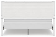 Binterglen California King Panel Bed with Mirrored Dresser, Chest and Nightstand in White from Ashley - DMV Furniture