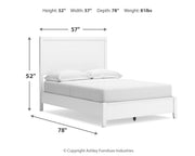 Binterglen Full Panel Bed with Dresser and Nightstand in White - DMV FurnitureYouth Bedroom Set