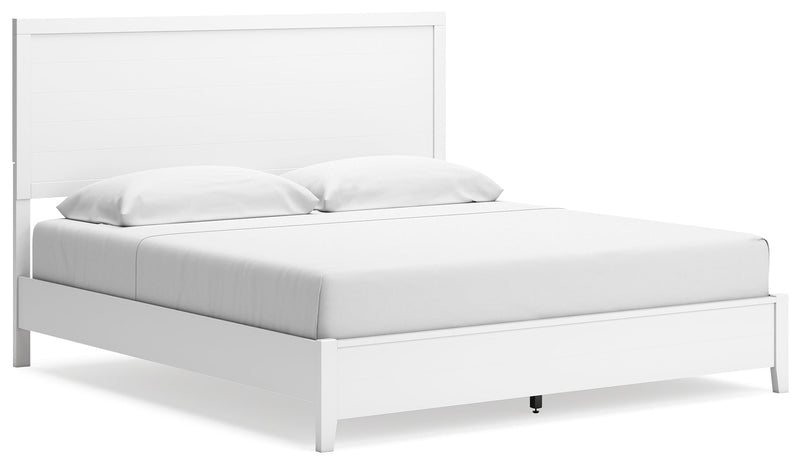 Binterglen King Panel Bed with Dresser and 2 Nightstands in White from Ashley - DMV Furniture