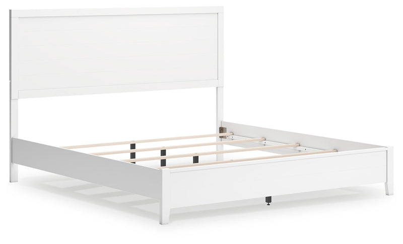 Binterglen King Panel Bed with Dresser and 2 Nightstands in White from Ashley - DMV Furniture