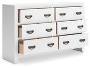 Binterglen King Panel Bed with Dresser and 2 Nightstands in White from Ashley - DMV Furniture