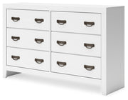 Binterglen King Panel Bed with Dresser and 2 Nightstands in White from Ashley - DMV Furniture