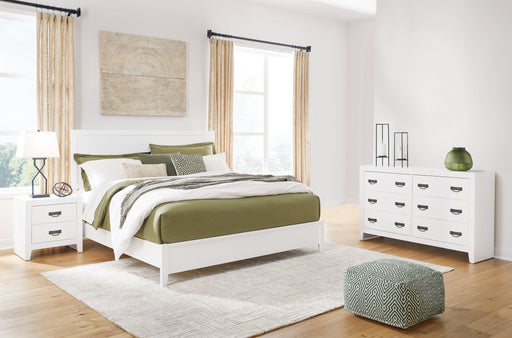 Binterglen King Panel Bed with Dresser and Nightstand in White - DMV FurnitureBedroom Set
