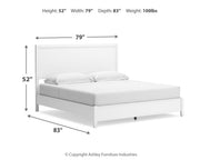 Binterglen King Panel Bed with Dresser and Nightstand in White - DMV FurnitureBedroom Set