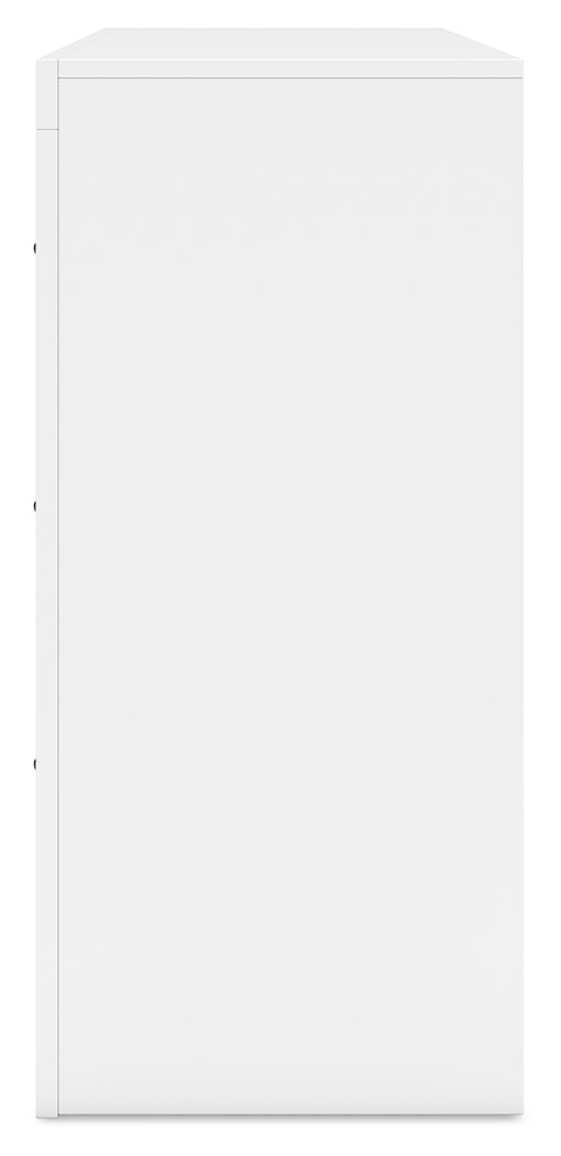 Binterglen King Panel Bed with Dresser in White - PKG016706