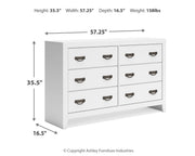 Binterglen Twin Panel Bed with Dresser and Nightstand in White - DMV FurnitureYouth Bedroom Set