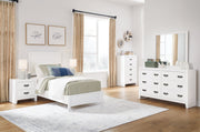 Binterglen Twin Panel Bed with Dresser and Nightstand in White - DMV FurnitureYouth Bedroom Set
