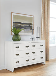 Binterglen Twin Panel Bed with Dresser and Nightstand in White - DMV FurnitureYouth Bedroom Set