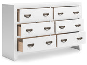 Binterglen Twin Panel Bed with Dresser and Nightstand in White - DMV FurnitureYouth Bedroom Set
