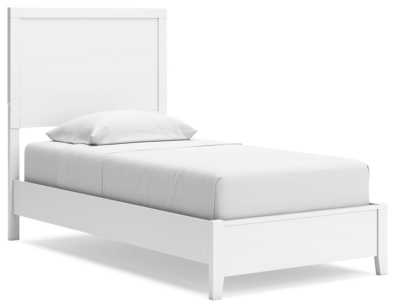 Binterglen Twin Panel Bed with Dresser and Nightstand in White - DMV FurnitureYouth Bedroom Set