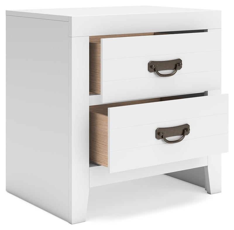Binterglen Twin Panel Bed with Dresser and Nightstand in White - DMV FurnitureYouth Bedroom Set