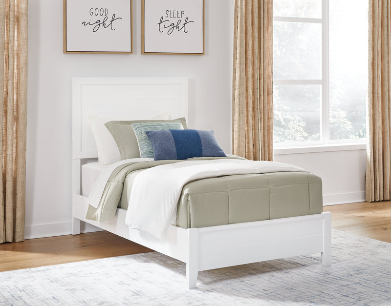 Binterglen Twin Panel Bed with Dresser and Nightstand in White - DMV FurnitureYouth Bedroom Set
