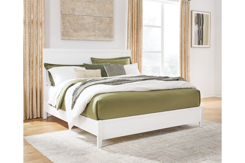 Binterglen White King Panel Bed - DMV FurnitureKing Bed