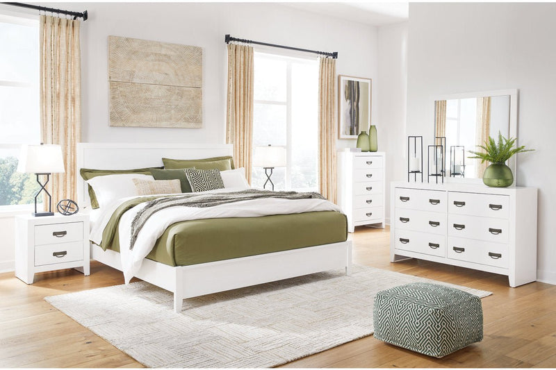 Binterglen White King Panel Bed - DMV FurnitureKing Bed