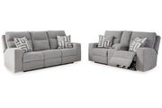 Biscoe Pewter Power Reclining Living Room Set - DMV FurniturePower Reclining Living Room Set