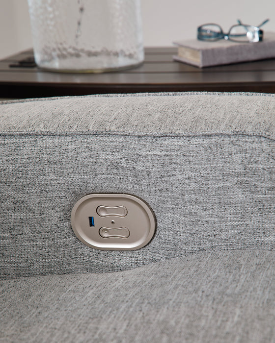 Biscoe Pewter Power Reclining Sofa