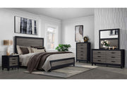 Lisbon Grey/Black King Bed Group - LISBON-GREY/BLACK-KBG