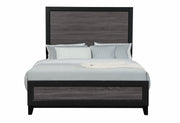 Lisbon Grey And Black Queen Bed - LISBON-GREY/BLACK-QB