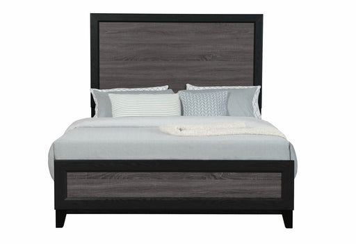 Lisbon Grey And Black Queen Bed - LISBON-GREY/BLACK-QB