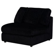 Blaine Upholstered Armless Chair Black - 509887