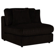 Blaine Upholstered Armless Chair Chocolate - 509877