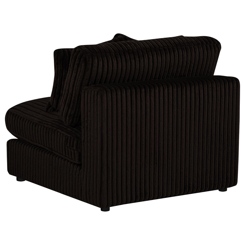 Blaine Upholstered Armless Chair Chocolate - 509877