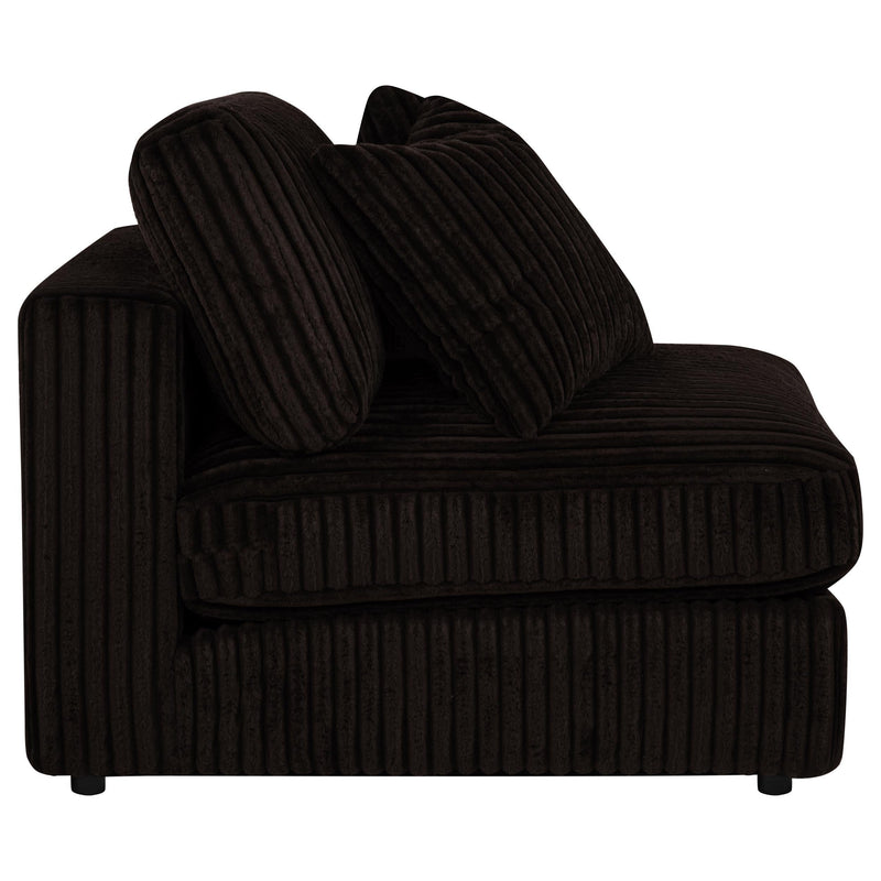 Blaine Upholstered Armless Chair Chocolate - 509877