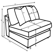 Blaine Upholstered Armless Chair Sand - 509897