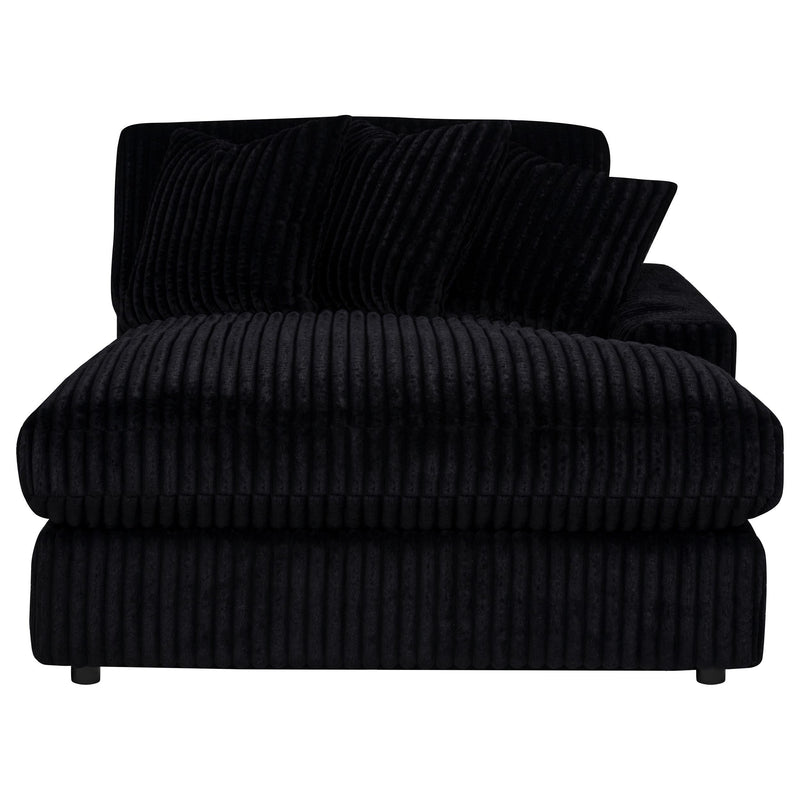 Blaine Upholstered Reversible Chaise Sectional Sofa Black - 509889