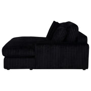 Blaine Upholstered Reversible Chaise Sectional Sofa Black - 509889