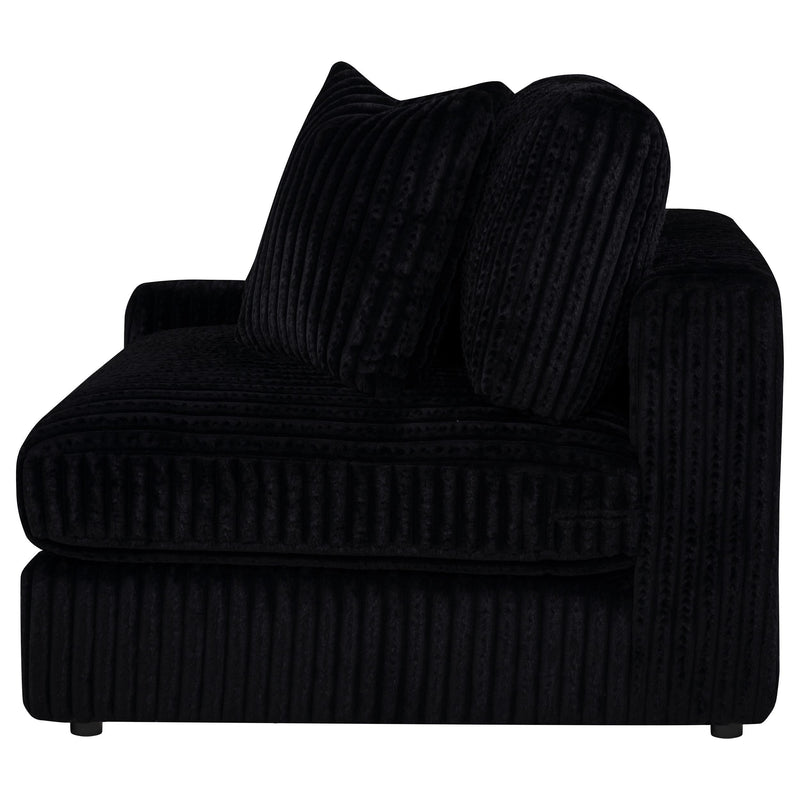 Blaine Upholstered Reversible Chaise Sectional Sofa Black - 509889