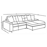 Blaine Upholstered Reversible Chaise Sectional Sofa Black - 509889