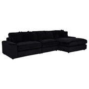 Blaine Upholstered Reversible Chaise Sectional Sofa Black - 509889-SET