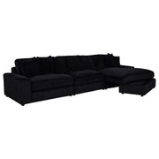 Blaine Upholstered Reversible Chaise Sectional Sofa Black - 509889-SET