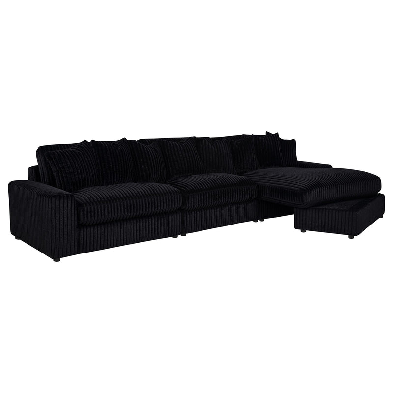 Blaine Upholstered Reversible Chaise Sectional Sofa Black - 509889-SET