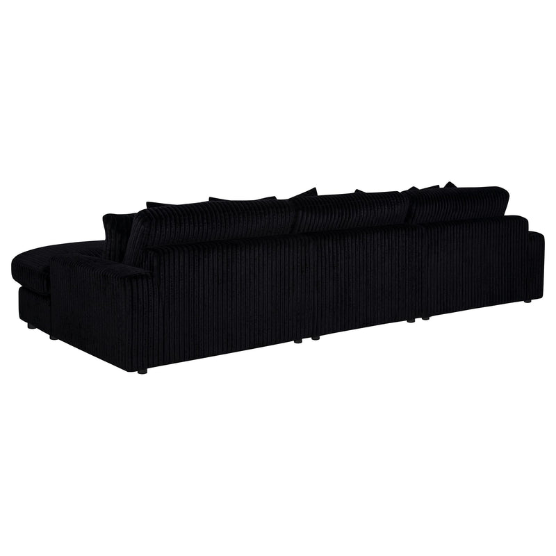 Blaine Upholstered Reversible Chaise Sectional Sofa Black - 509889-SET