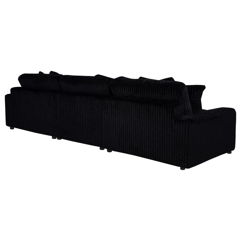 Blaine Upholstered Reversible Chaise Sectional Sofa Black - 509889-SET