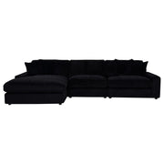 Blaine Upholstered Reversible Chaise Sectional Sofa Black - 509889-SET
