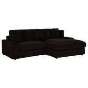 Blaine Upholstered Reversible Chaise Sectional Sofa Chocolate - 509879