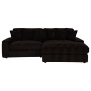 Blaine Upholstered Reversible Chaise Sectional Sofa Chocolate - 509879