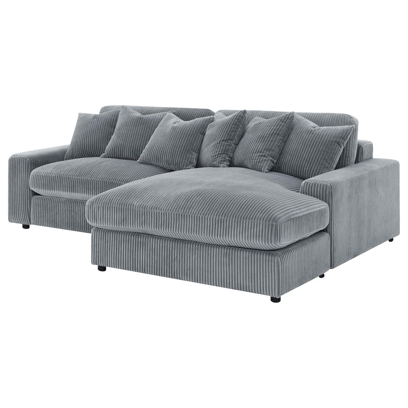 Blaine Upholstered Reversible Chaise Sectional Sofa Fog - 509900