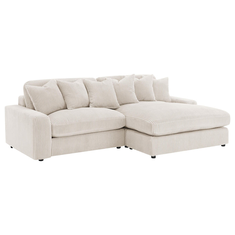 Blaine Upholstered Reversible Chaise Sectional Sofa Sand - 509899