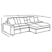 Blaine Upholstered Reversible Chaise Sectional Sofa Sand - 509899