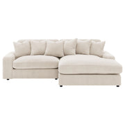 Blaine Upholstered Reversible Chaise Sectional Sofa Sand - 509899