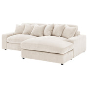 Blaine Upholstered Reversible Chaise Sectional Sofa Sand - 509899