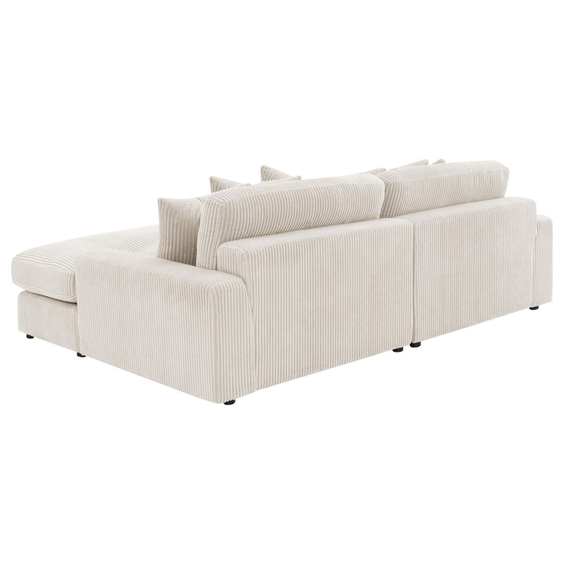 Blaine Upholstered Reversible Chaise Sectional Sofa Sand - 509899