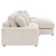 Blaine Upholstered Reversible Chaise Sectional Sofa Sand - 509899