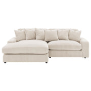 Blaine Upholstered Reversible Chaise Sectional Sofa Sand - 509899